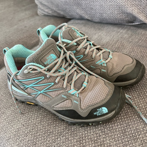 The North Face Gray and Aqua Athletic Shoes - Picture 1 of 4